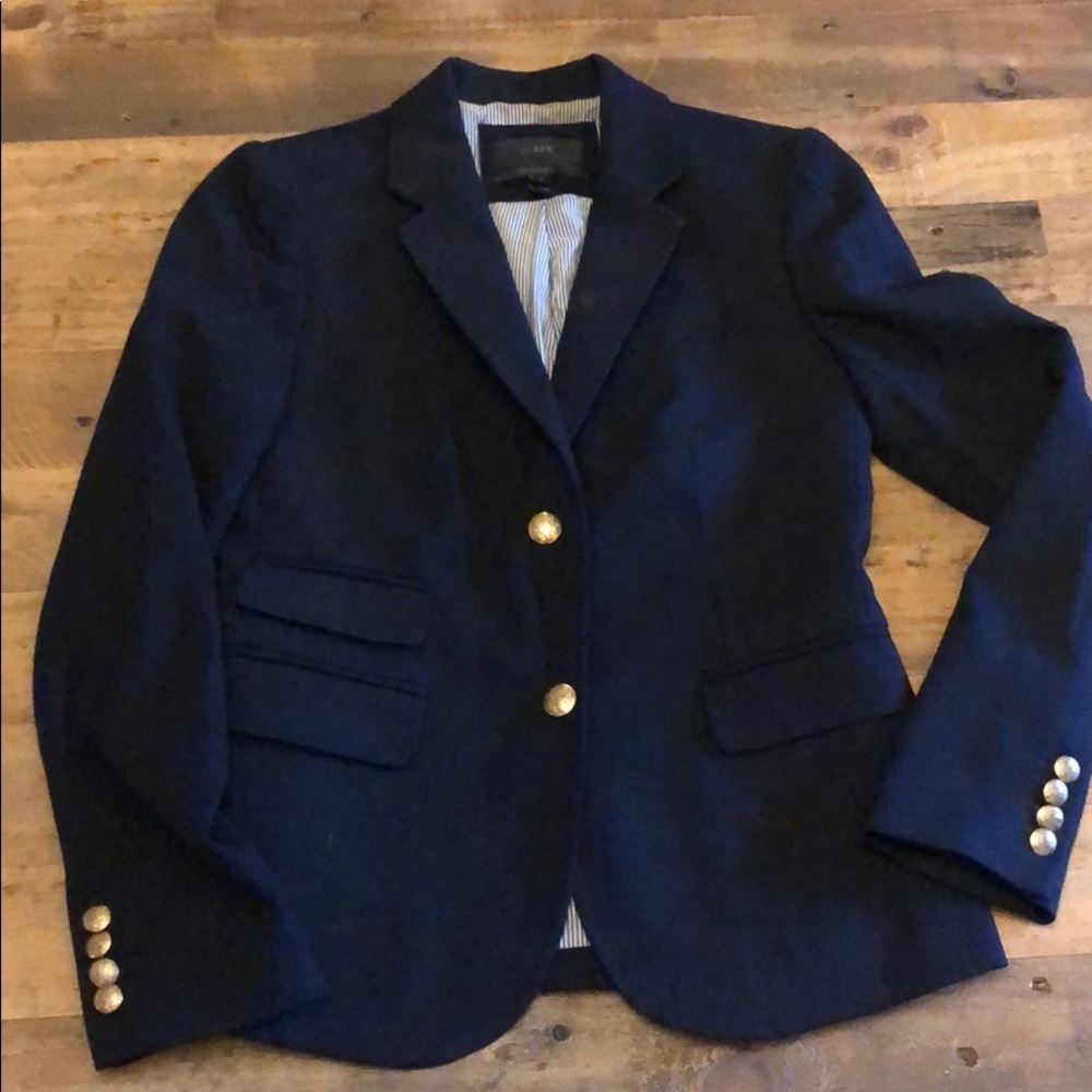 J.Crew navy wool schoolboy blazer